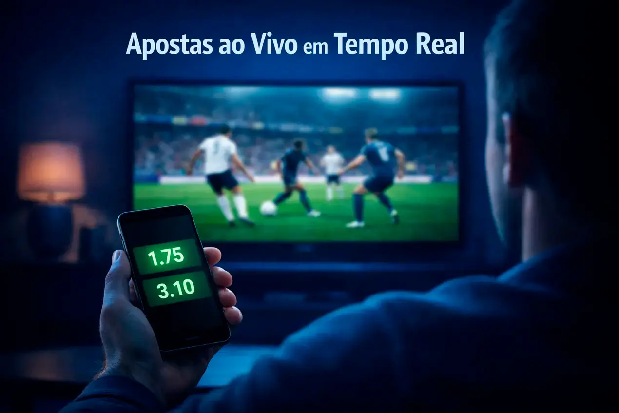 Pessoa assistindo partida de futebol em televisão enquanto acompanha estatísticas ao vivo no smartphone