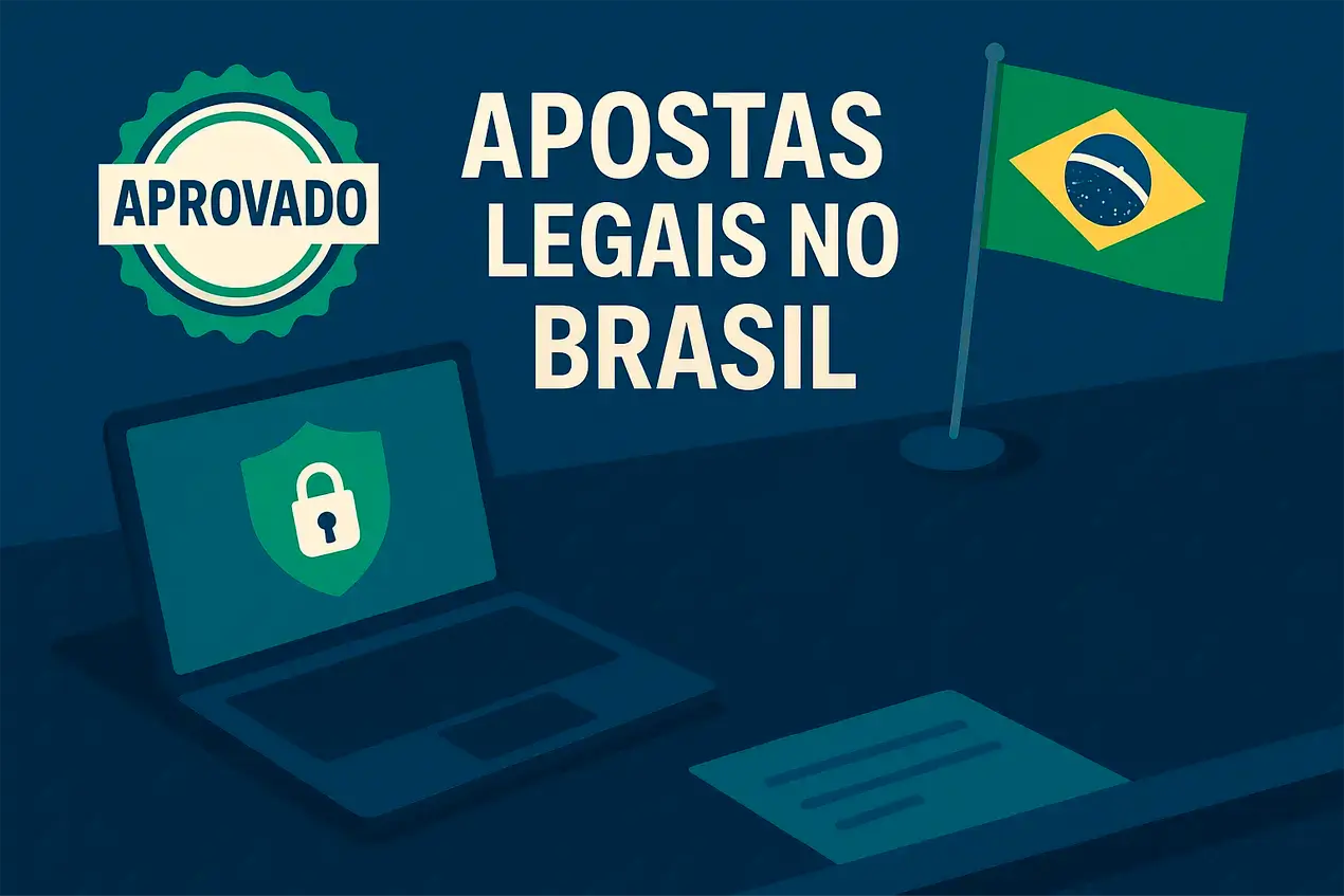 Mesa profissional representando regulamentação legal de apostas no Brasil